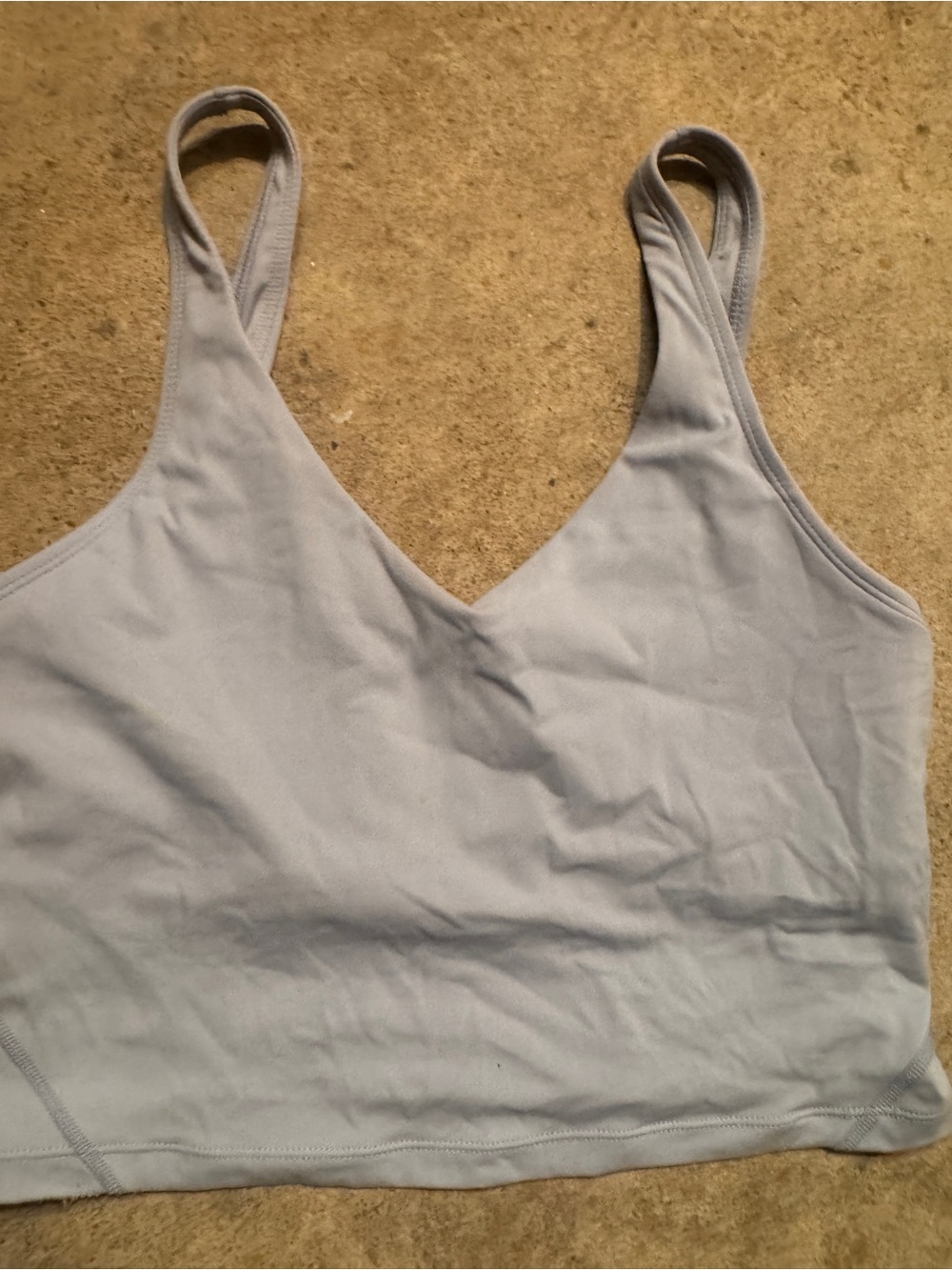 Amazon Essentials Light Blue Cropped V-Neck Tank